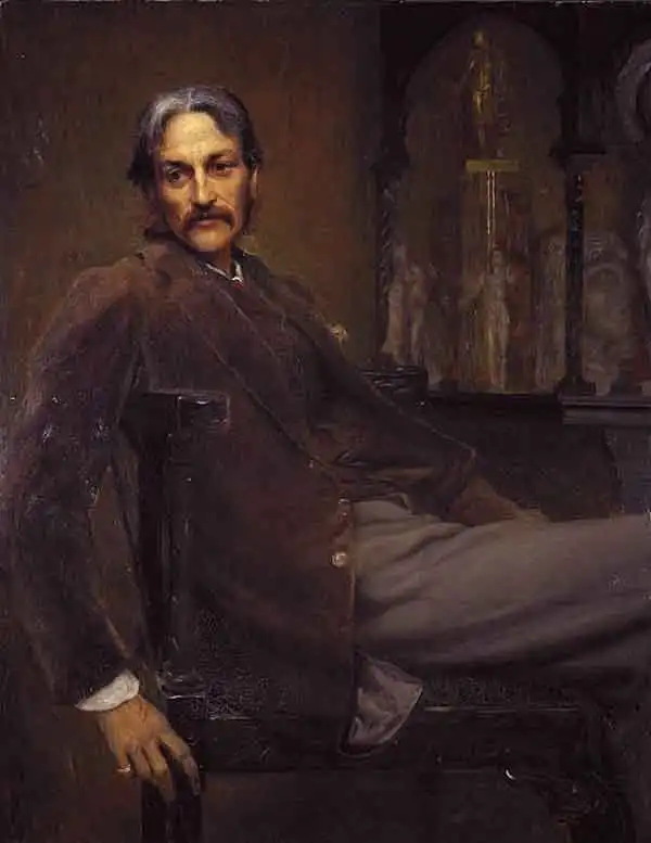 Andrew Lang. Painting by William Blake Richmond, 1885