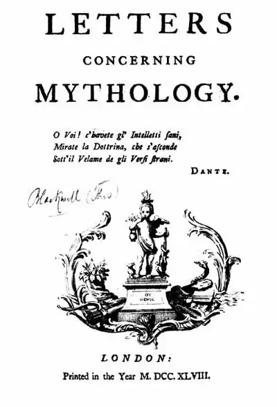 Thomas Blackwell: Letters Concerning Mythology, 1748.