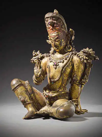 Indra. Sculpture from Nepal, 16th century.