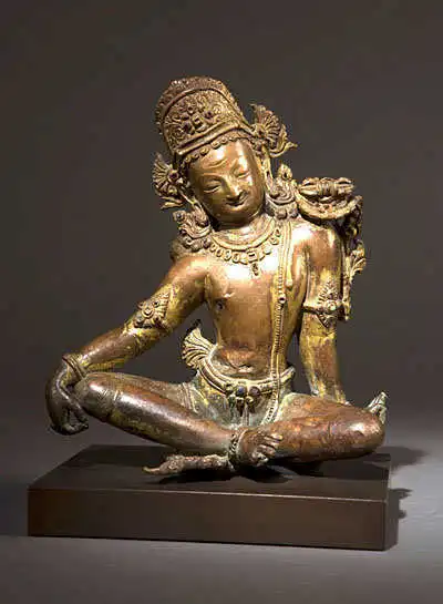 Indra. Gilt copper sculpture from Nepal, c. 14th century.
