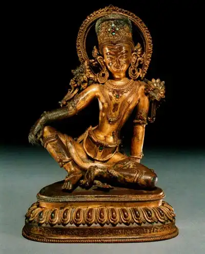 Indra. Gilt copper sculpture from Nepal, 1462.