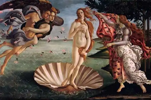 The Birth of Venus, by Sandro Botticelli c. 1486.